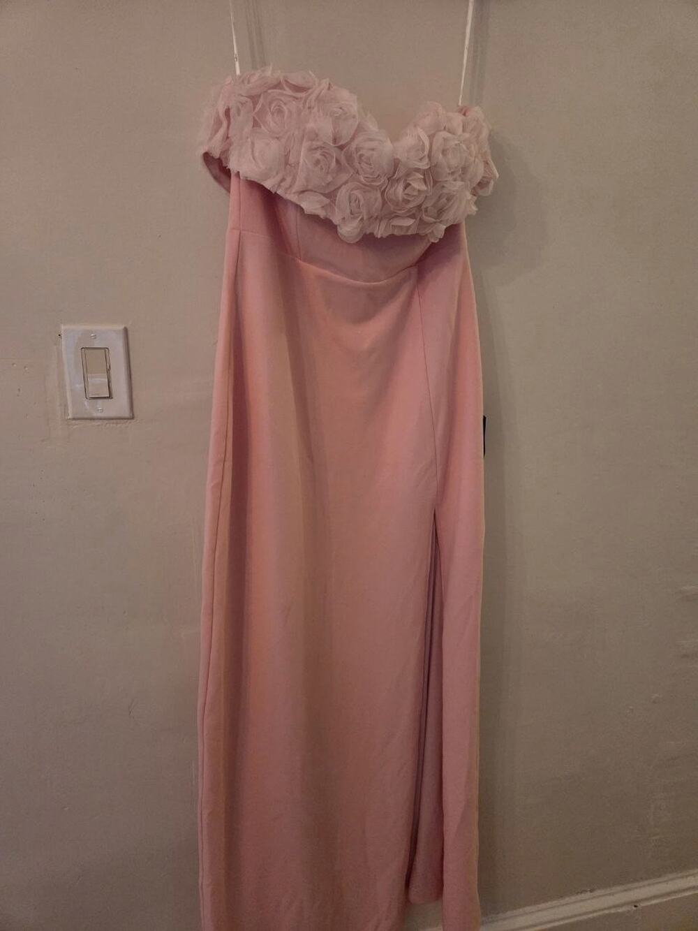 Lulu's Dress XL | Light Pink 3D Rosette Straple | NWT Authentic